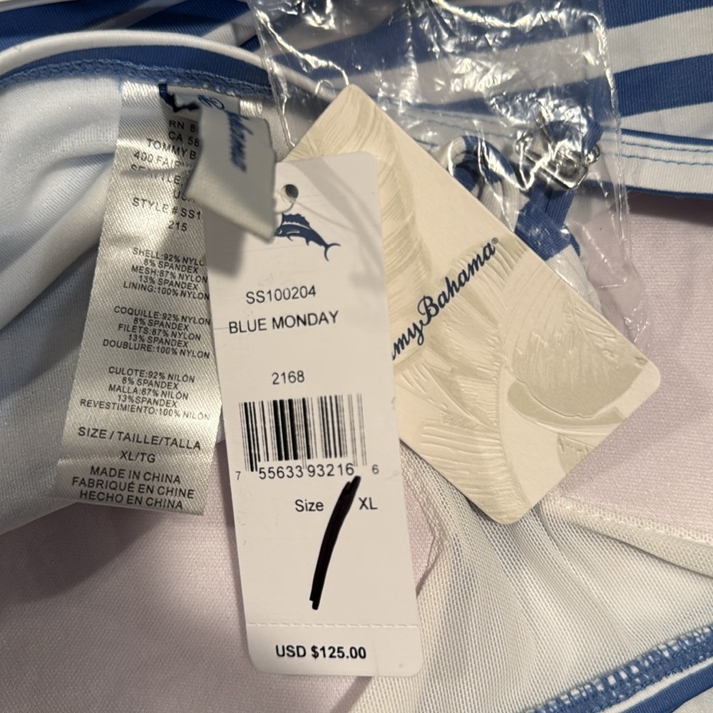 Tommy Bahama Breaker Bay Eng. Shirred Bandini Top - Picture 9 of 9
